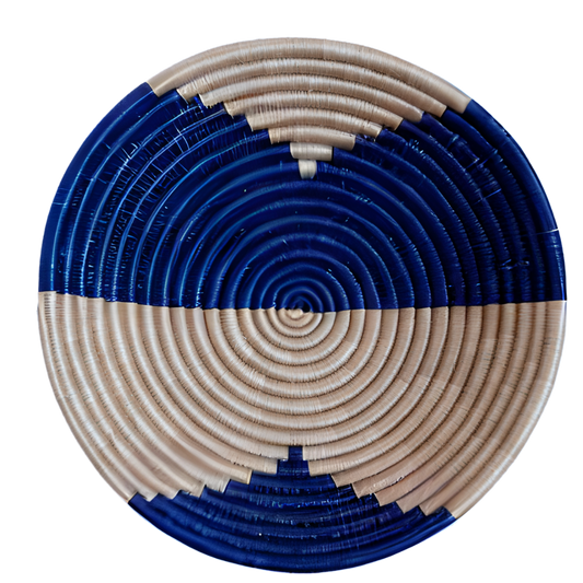 Amakoro Blue Woven Storage Basket