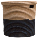 Black and Natural - Laundry / Storage Basket w/Lid