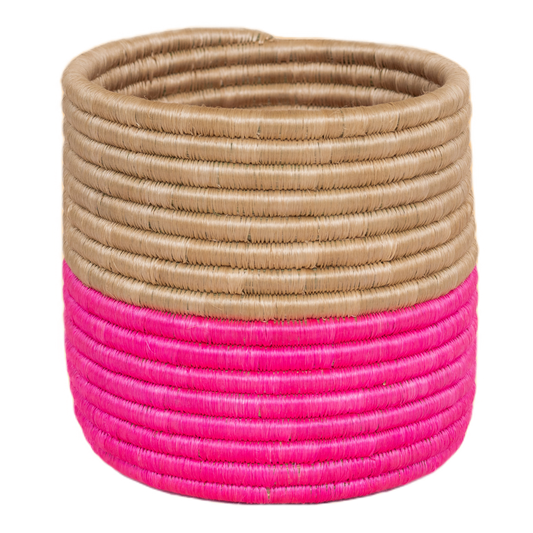 Barbie Pink Plant Pot / Woven Storage Basket
