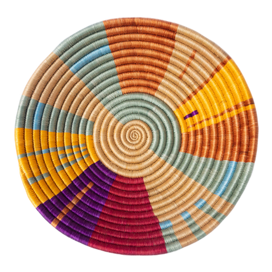 Hyperspace in Colour and Natural Beige Woven Storage Basket